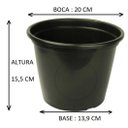 Ver imagem 3 de 25 Und Vasos Pote 20 de 3 Litros para Mudas e Plantas