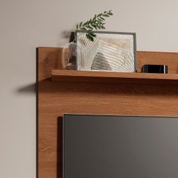 Painel Dubai Tv 32 Polegadas Pequeno Quarto Suspenso Sala Rack Cor Freijó - 6