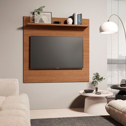 Painel Dubai Tv 32 Polegadas Pequeno Quarto Suspenso Sala Rack Cor Freijó - 3