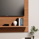 Ver imagem 5 de Painel Dubai Tv 32 Polegadas Pequeno Quarto Suspenso Sala Rack Cor Freijó