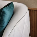 Ver imagem 2 de Sofá Curvo Estilo Orgânico Linho com 4 Almofadas Fino Acabamento Euphoria - Larbelle