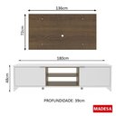 Ver imagem 4 de Rack e Painel para TV até 50" Metz Rustic Branco Madesa