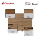 Ver imagem 6 de Guarda Roupa Casal Riva Branco Amêndola Touch Flex com Espelho e Pés e Cômoda 8 Gavetas Sintra Amênd