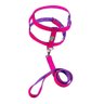 Coleira Peitoral De Camurça 25Mm Com Aplique Rosa - 1