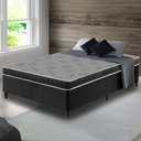 Ver imagem 2 de Cama Box Casal Preta + Colchão Casal Querubin Espuma D20 138x188x12cm