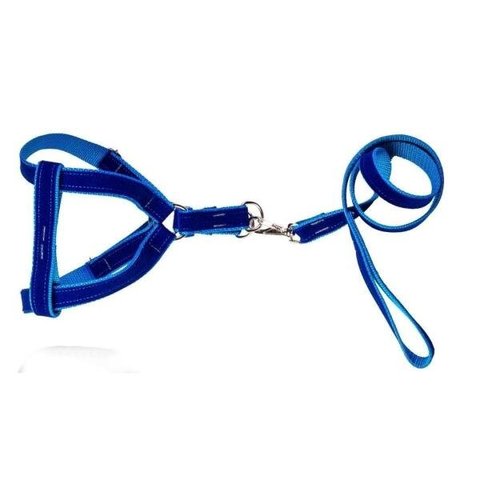 Coleira Peitoral Americano De Camurça Azul - N.5