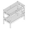 Beliche Solteiro Import com Porta Livros Madeira Maciça Branco/mel Housin - 5