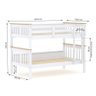 Beliche Solteiro Import com Porta Livros Madeira Maciça Branco/mel Housin - 3