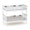 Beliche Solteiro Import com Porta Livros Madeira Maciça Branco/mel Housin - 2