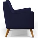 Ver mais imagens de Kit 02 Poltronas Decorativas com Pés de Madeira Taroba D02 Veludo Azul Marinho B-304 - Lyam Decor