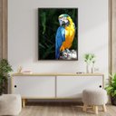 Ver imagem 1 de Quadro Canvas Decorativo para Sala Arara Canindé 1,30x1,00