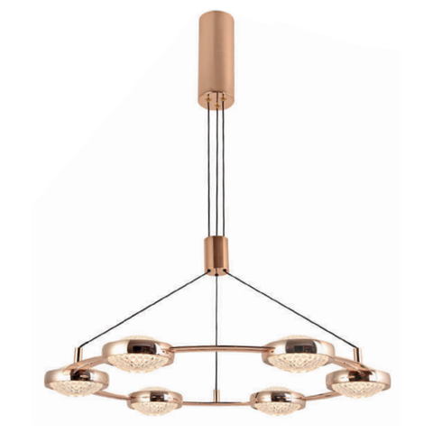 Pendente Bella BEEP KW010G LED 48W 3.000K Metal e Acrilico