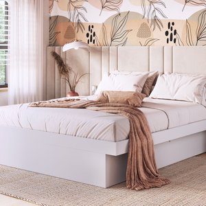 Cama Casal Queen Box Baú Bogotá para Colchões 158x198 Cm Cb1160 Art In Móveis Branco