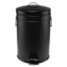 Ki Lixeira Retrô com Pedal Preta Mollie 5 Litros + 20 Litros (2 Unidades de Cada) - 5
