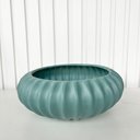 Ver imagem 3 de Vaso Centro de Mesa Bacia Ikebana Turquesa Médio Luxo