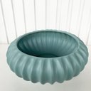 Ver imagem 4 de Vaso Centro de Mesa Bacia Ikebana Turquesa Médio Luxo