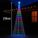 Ver imagem 3 de Árvore Natal Cone de Led 2,10m Rgb com Controle App