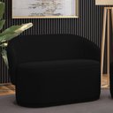 Ver imagem 2 de Sofá 2 Lugares Namoradeira Orgânica para Sala Malu Suede Preto M11 - D’Rossi