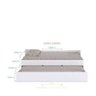 Jogo de Quarto Modulado Liz com Roupeiro 2 Portas e 2 Gavetas + Bicama Branco - Phoenix Baby - 4