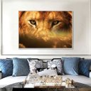 Ver imagem 1 de Quadro Canvas Decorativo para Sala Leão de Judá 80x1,00