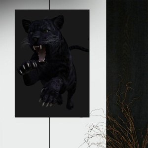 Quadro Canvas Decorativo para Sala Pulo da Pantera 90x70