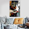 Quadro Canvas Decorativo para Sala Gato Pintura 1 70x50 - 1