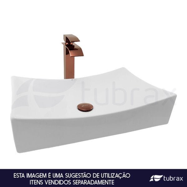 Válvula Click Ralo Inteligente Clic Metal 4 cm Banheiro/Lavabo Rose Gold Tubrax - 5