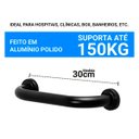 Ver imagem 6 de Barra De Apoio Preta Para Banheiro 30cm Idoso Segurança