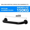 Ver imagem 6 de Barra De Apoio Preta Para Banheiro 40cm Idoso Segurança