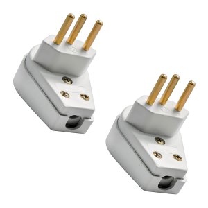Kit 2 Pino Plug Macho Gigante Bipolar 2p +t 20a 250v Ilumi Cor:branco