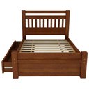 Ver imagem 5 de Cama Casal 140cm 2 Gavetas Madeira Maciça Orlex Avelã B11 - Mpozenato
