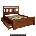 Ver imagem 4 de Cama Casal 140cm 2 Gavetas Madeira Maciça Orlex Avelã B11 - Mpozenato