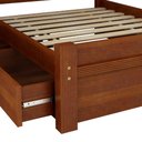 Ver imagem 7 de Cama Casal 140cm 2 Gavetas Madeira Maciça Orlex Avelã B11 - Mpozenato