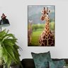 Quadro Canvas Decorativo para Sala Girafa 1,20x90 - 1