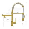 Torneira Cozinha Gourmet Monocomando 50 cm Cromado Dourado modelo TAC0013 Tubrax - 8