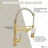 Torneira Cozinha Gourmet Monocomando 50 cm Cromado Dourado modelo TAC0013 Tubrax - 4
