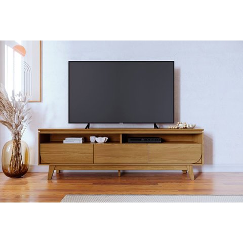 Rack para Sala de Tv até 75" Polegadas Design Moderno e Elegante:cumaru