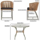 Ver imagem 2 de Mesa e 6 Cadeiras de Jantar Noronha Fendi E9 Trama Original Terra Cota