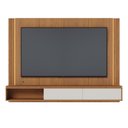 Ver mais imagens de Painel para TV até 75 Polegadas com LED 2 Portas e Nicho Multimóveis Crcol-PTV026 Madeirado/Off