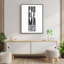 Ver imagem 1 de Quadro Canvas Decorativo para Sala Problema Seu 1,20x90