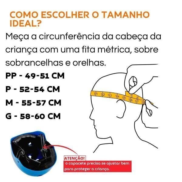 Capacete Infantil Adulto Profissional Mulek De Rua Azul P - 4