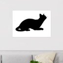 Ver imagem 1 de Quadro Canvas Decorativo para Sala Gato Preto 2 70x90
