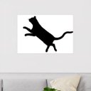 Ver imagem 1 de Quadro Canvas Decorativo para Sala Gato Preto 3 1,00x1,30