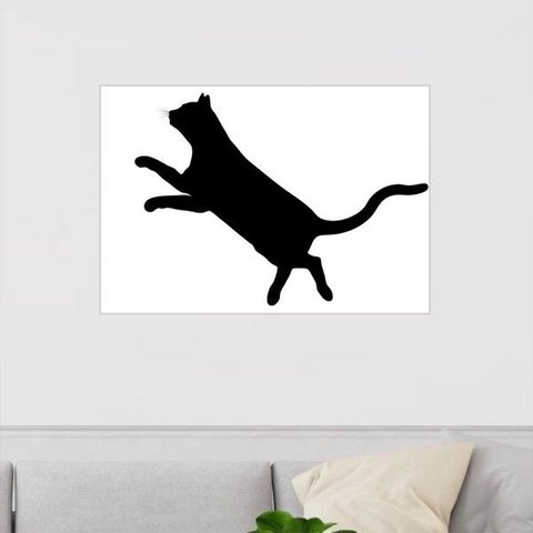 Quadro Canvas Decorativo para Sala Gato Preto 3 1,00x1,30