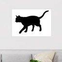 Ver imagem 1 de Quadro Canvas Decorativo para Sala Gato Preto 4 70x90