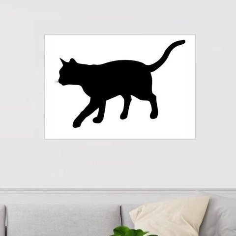 Quadro Canvas Decorativo para Sala Gato Preto 4 1,00x1,30