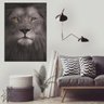 Quadro Canvas Decorativo para Sala Black Lion 42x30 - 1