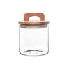 Pote Porta Mantimentos de Vidro C/tampa de Madeira e Puxador Acácia 700ml Wolff - 3