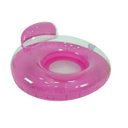 Ver imagem 2 de Kit Boia Poltrona Inflável Rosa + Inflador Bomba de Ar Manual