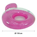 Ver imagem 6 de Kit Boia Poltrona Inflável Rosa + Inflador Bomba de Ar Manual